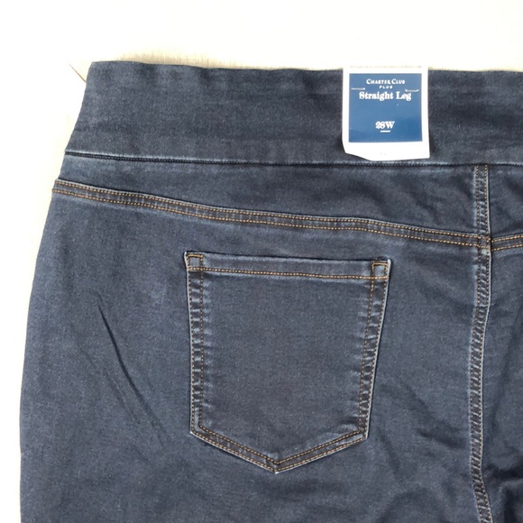 22W 28W Charter Club Pull On Straight Leg Jeans - Picture 5 of 5